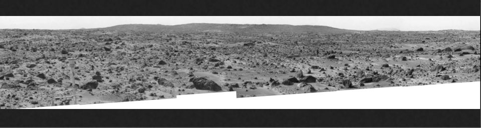 The 'Big Crater' is actually a relatively small Martian crater to the southeast of NASA's Mars Pathfinder landing site. It is 1500 meters (4900 feet) in diameter, or about the same size as Meteor Crater in Arizona. Sol 1 began on July 4, 1997.