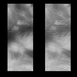 NASA's Mars Global Surveyor acquired this image on Dec. 24, 1997 of a small portion of the potential Mars Surveyor '98 landing zone.