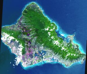 This image, acquired by NASA's Terra satellite on June 3, 2000 captured almost the entire island of Oahu, Hawaii.