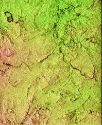 This radar image acquired in February 2000 by NASA's Shuttle Radar Topography Mission shows an area in the state of Bahia in Brazil. 