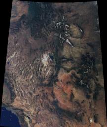 The breathtaking beauty of the western United States is apparent in this image from data acquired between April 2000 and September 2001 from the Multi-angle Imaging SpectroRadiometer on NASA's Terra spacecraft.