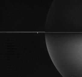 Sunlight reflects off the bright, frozen surfaces of the billions and billions of particles comprising Saturn's rings to brighten the planet's southern skies. Particles in Saturn's rings are too small to be seen by NASA's Cassini spacecraft in this image.