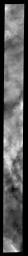 This lower resolution image was taken to explore the extent of storm fronts near Mars' south polar region. The cloud cover is thickest in the middle of the frame as seen by NASA's 2001 Mars Odyssey.