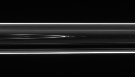 Saturn's D ring--the innermost of the planet's rings -- sports an intriguing structure that appears to be a wavy, or 'vertically corrugated,' spiral as seen by NASA's Cassini spacecraft.