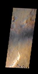 This image shows part of the Nili Fossae region on Mars as seen by NASA's 2001 Mars Odyssey spacecraft.