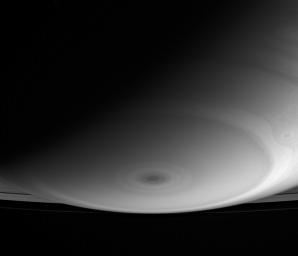 NASA's Cassini spacecraft's current high-inclination orbit allows for some fantastic perspectives, like this shot of Saturn's south pole, which looks toward the rings beyond.