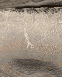 Two Martian southern mid-latitude craters have new light-toned deposit that formed in gully settings during the course of the Mars Global Surveyor mission.