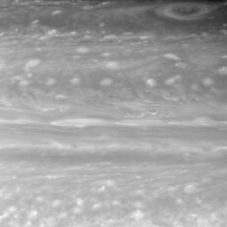 Clouds and vortices churn in this beautiful, close-up view of Saturn. This image is part of a series of important of NASA's Cassini observations designed to provide information about winds and convection on Saturn.