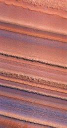 Layered Ice Deposits near North Pole of Mars (False Color)