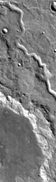 This is a 2001 Mars Odyssey THEMIS IR image of an unnamed channel in northwestern Terra Cimmeria.
