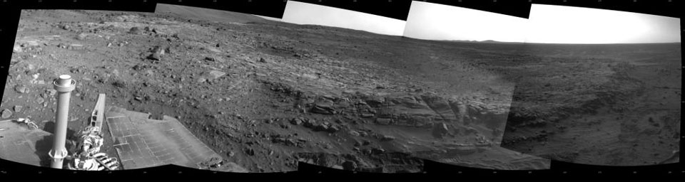 Spirit's View Beside 'Home Plate' on Sol 1823