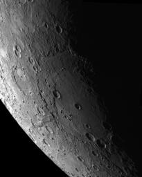 This mosaic was assembled using NAC images acquired as the MESSENGER spacecraft approached the planet during the mission's second Mercury flyby The Rembrandt impact basin is seen at the center of the mosaic.