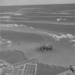 NASA's Mars Exploration Rover Opportunity has found a rock that apparently is another meteorite, less than three weeks after driving away from a larger meteorite that the rover examined for six weeks. 

