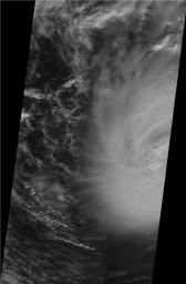 This image shows JPL's Multi-angle Imaging SpectroRadiometer instrument onboard NASA's Terra satellite on Sunday, Nov. 8, 2009 as it passed over Hurricane Ida while situated between western Cuba and the Yucatan Peninsula.