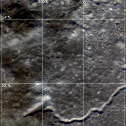This image taken by NASA's Lunar Reconnaissance Orbiter shows a wide variety of geologic features on northwest of Plato crater.