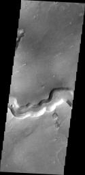 This image captured by NASA's 2001 Mars Odyssey spacecraft shows a section of Bahram Vallis.
