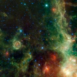 This image from NASA's Wide-field Infrared Survey Explorer, or WISE, is a view within the constellation Cassiopeia of another portion of the vast star forming complex that makes up part of the Perseus spiral arm of the Milky Way Galaxy.