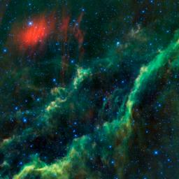 This infrared image from NASA's Wide-field Infrared Survey Explorer features one of the bright stars in the constellation Perseus, named Menkhib, along with a large star forming cloud commonly called the California Nebula.