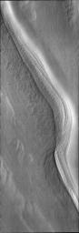 This image from NASA's Mars Odyssey is of 'swiss cheese' terrain. Sometimes simple terms like these can accurately describe the appearance of a surface, but it does not relate at all to how that surface texture may have formed.