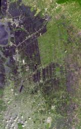 The flooding from the Chao Phraya River, Thailand, was draining slowly when this image was acquired on Nov. 17, 2011, by NASA's Terra spacecraft.