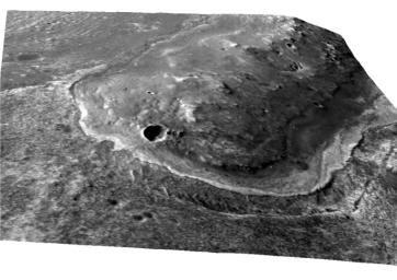 This image shows the portion of the rim of Endeavour crater given the informal name 'Spirit Point.' This is the location where the team operating NASA's Mars Exploration Rover Opportunity plans to drive the rover to its arrival at the Endeavour rim.