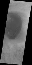 Dunes in Noachis Terra on Mars as seen by NASA's Mars Odyssey spacecraft.