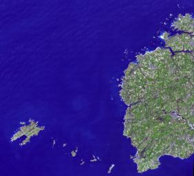 This image, acquired by NASA's Terra spacecraft, is of Brittany, a cultural region in the northwest of France.