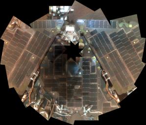 In 2007, NASA's Mars Exploration Rover Opportunity had endured a Martian dust storm and the rover team wanted to assess the dustiness of the solar panels.