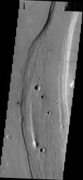 Shalbatana Vallis dominates this image captured by NASA's 2001 Mars Odyssey spacecraft.
