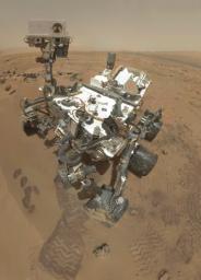 NASA's Curiosity rover used the Mars Hand Lens Imager (MAHLI) to capture the set of thumbnail images stitched together to create this full-color self-portrait.