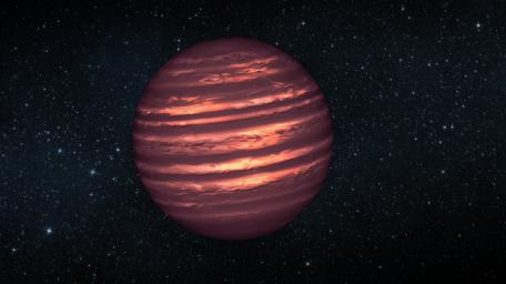 This artist's conception illustrates the brown dwarf named 2MASSJ22282889-431026. NASA's Hubble and Spitzer space telescopes observed the object to learn more about its turbulent atmosphere.