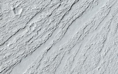 Ancient lava flow in Cerberus Planitia is observed here by NASA's Mars Reconnaissance Orbiter.