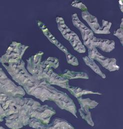 This image from NASA's Terra spacecraft shows the Faroe Islands, an archipelago and autonomous country within the Kingdom of Denmark, comprising 18 major islands.