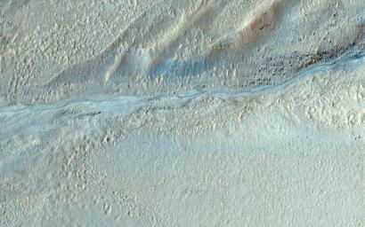 This image from NASA's Mars Reconnaissance Orbiter shows several seemingly active gullies and their associated fans near the Argyre region.