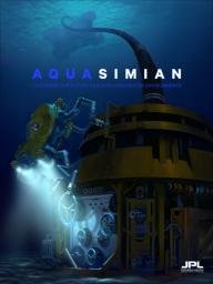 This artist's rendering shows a concept for a robot called AquaSimian that would assist with hazardous situations underwater.