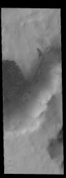 This image captured by NASA's 2001 Mars Odyssey spacecraft shows sand dunes on the floor of an unnamed crater in Terra Sirenum.