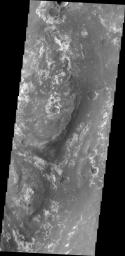 This image captured by NASA's 2001 Mars Odyssey spacecraft shows part of Mawrth Valles, a channel carved by giant floods billions of years ago.