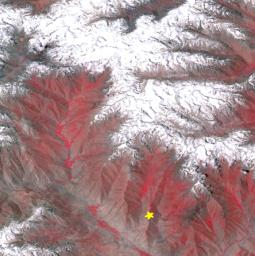 On Oct. 26, 2015, NASA's Terra spacecraft acquired this image of northeastern Afghanistan where a magnitude 7.5 earthquake struck the Hindu Kush region.