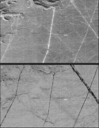 A protected area within the Nasca World Heritage Site in Peru that has experienced apparent disturbance between two different observations by NASA's Uninhabited Aerial Vehicle Synthetic Aperture Radar (UAVSAR).