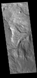 This image captured by NASA's 2001 Mars Odyssey spacecraft shows one of the many unnamed channels in northern Terra Cimmeria.