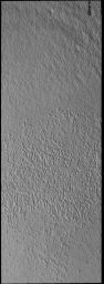 This image captured by NASA's 2001 Mars Odyssey spacecraft shows part of the South Polar cap.