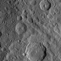 On Oct. 18, 2016, from its second extended-mission science orbit (or XMO2), at a distance of about 920 miles (1,480 kilometers) above the surface of Ceres, NASA's Dawn spacecraft spied Azacca Crater.