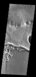 This image captured by NASA's 2001 Mars Odyssey spacecraft shows a portion of Nirgal Vallis.