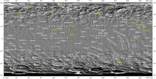 NASA's Dawn mission, together with the IAU, established that craters on Ceres would be named for agricultural deities, and other features from agricultural festivals. Here is an image showing the new names.