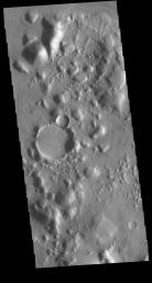 The hills in this image from NASA's Mars Odyssey are part of mound located in Arcadia Plantia. Just west of these hills is a long region of grouped hills called Phlegra Montes.