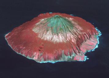 Tristan da Cunha is both a remote group of volcanic islands in the south Atlantic, and the main island. It is the most remote inhabited island group in the world. This image from NASA's Terra spacecraft was acquired was acquired October 7, 2017.