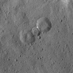 This image was obtained by NASA's Dawn spacecraft on May 30, 2018 from an altitude of about 465 miles (750 kilometers).
