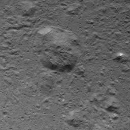 This image of a dome in Occator Crater on Ceres was obtained by NASA's Dawn spacecraft on July 5, 2018 from an altitude of about 32 miles (51 kilometers).
