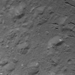This image of domes and fractures in Occator Crater on Ceres was obtained by NASA's Dawn spacecraft on July 3, 2018 from an altitude of about 28 miles (44 kilometers).