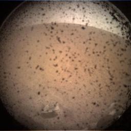 This is the first image taken by NASA's InSight lander on the surface of Mars on Nov. 26, 2018.